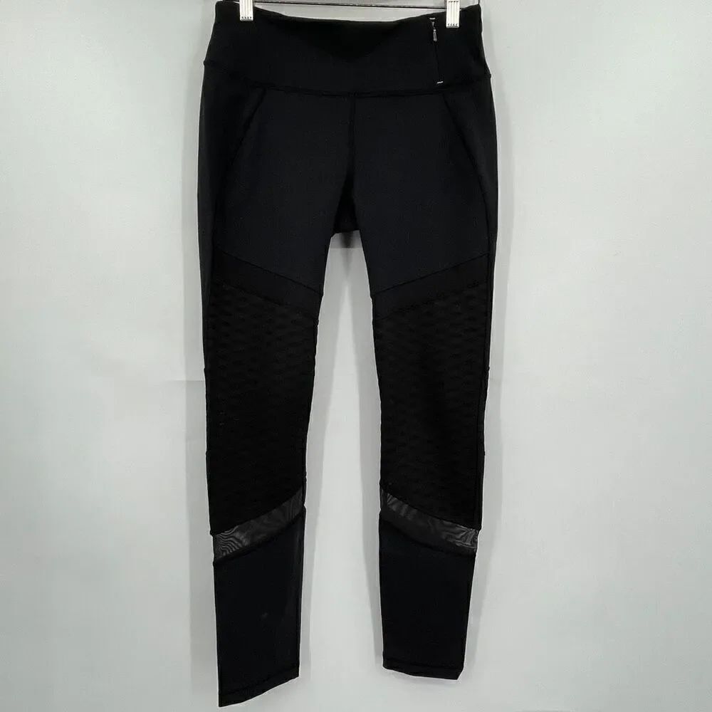 Calia Black Stretch Mid-Rise Full Length Workout Leggings Size Medium